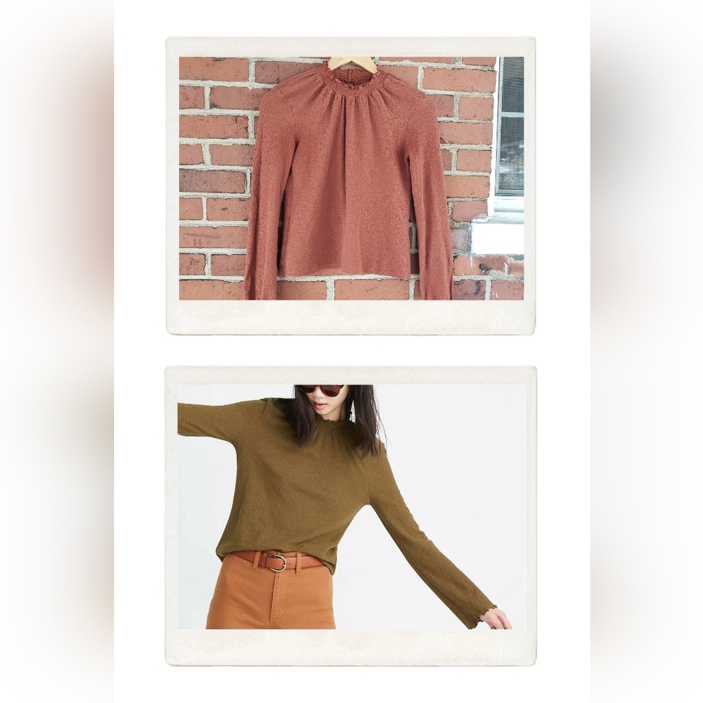 Madewell Ruffled Mockneck Top | Texture and Thread